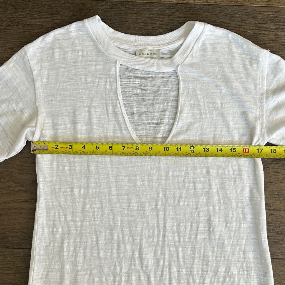 Lucky Brand White Short Sleeve Tee - Picture 8 of 9